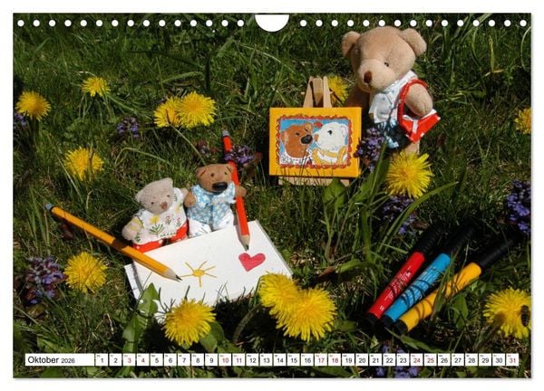 Produktbild: Die kleine Welt der Teddyb&auml;rchen (Wandkalender 2026 DIN A4 quer), CALVENDO Monatskalender