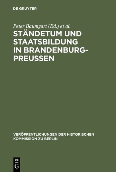 Produktbild: St&auml;ndetum und Staatsbildung in Brandenburg-Preu&szlig;en