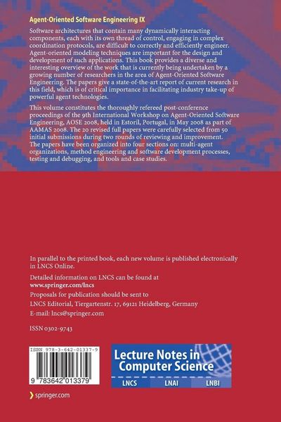 Produktbild: Agent-Oriented Software Engineering IX