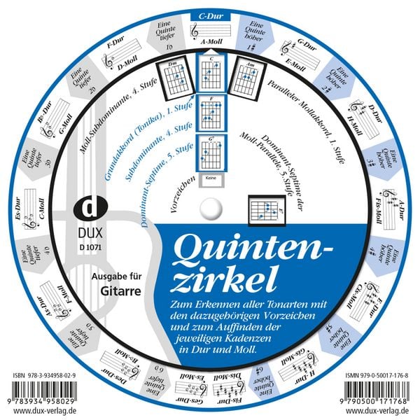 Produktbild: Quintenzirkel f&uuml;r Gitarre und Klavier/Keyboard