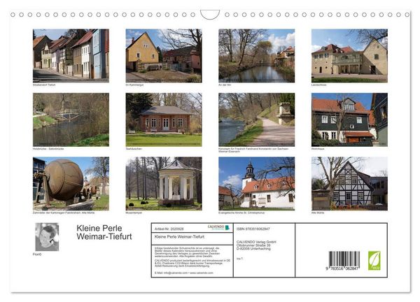 Produktbild: Kleine Perle Weimar-Tiefurt (Wandkalender 2026 DIN A3 quer), CALVENDO Monatskalender