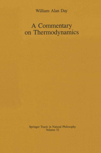 Produktbild: A Commentary on Thermodynamics