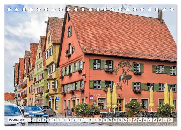 Produktbild: Dinkelsb&uuml;hl - Zw&ouml;lf Momente in der Altstadt (Tischkalender 2027 DIN A5 quer), CALVENDO Monatskalender