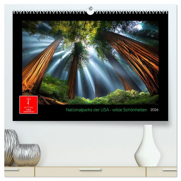 Produktbild: Nationalparks der USA - wilde Sch&ouml;nheiten (hochwertiger Premium Wandkalender 2026 DIN A2 quer), Kunstdruck in Hochglanz