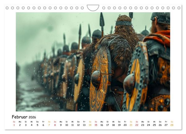 Produktbild: Wikinger - mutige Krieger (Wandkalender 2026 DIN A4 quer), CALVENDO Monatskalender
