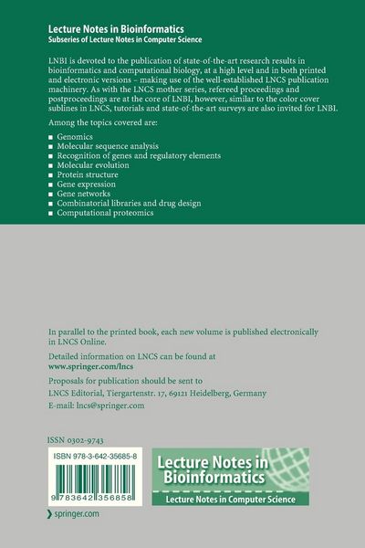 Produktbild: Computational Intelligence Methods for Bioinformatics and Biostatistics