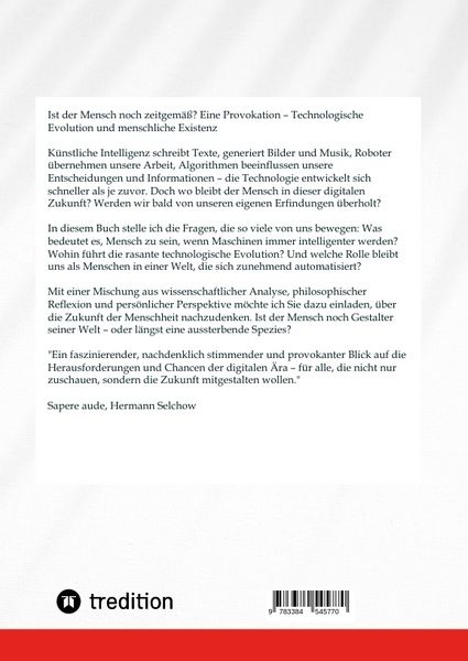 Produktbild: Ist der Mensch noch zeitgem&auml;&szlig;? Eine Provokation