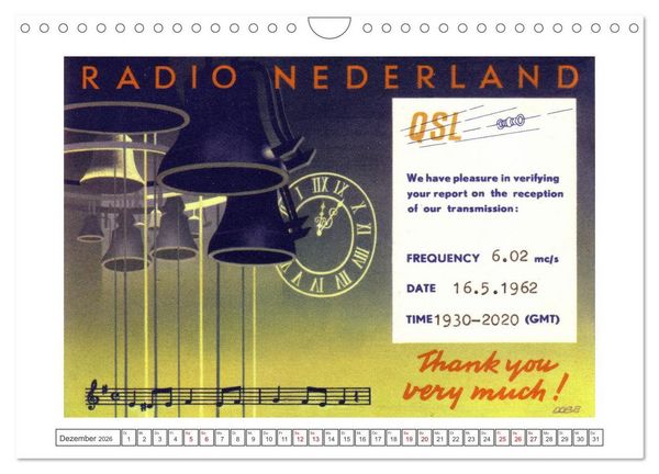 Produktbild: Radio Nostalgie Karten aus aller Welt (Wandkalender 2026 DIN A4 quer), CALVENDO Monatskalender