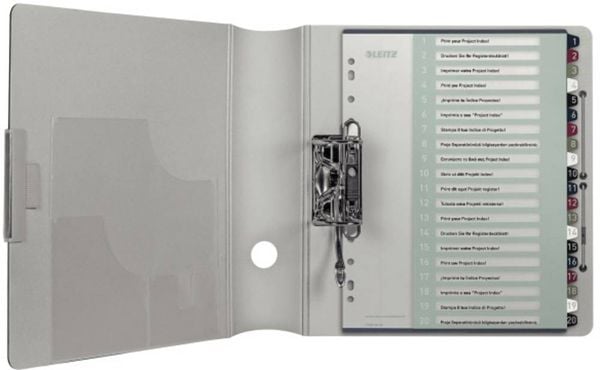 Produktbild: Leitz 1239 Style Register DIN A4 1-20 Polypropylen Mehrfarbig 20 Registerblätter extrabreit, PC-beschriftbar 1239-00-00