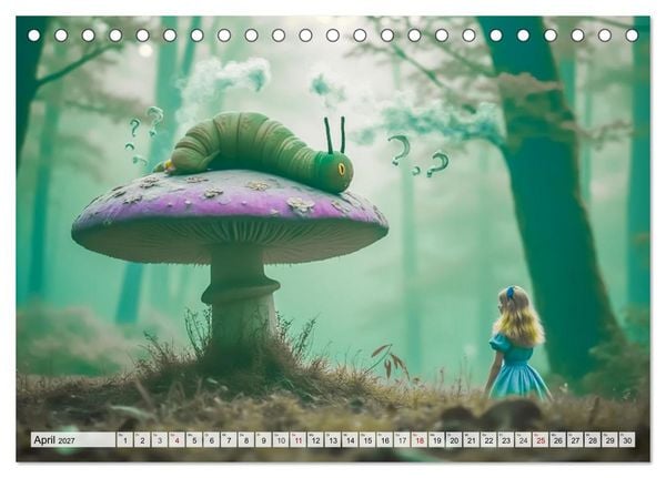 Produktbild: Alice &ndash; Eine Reise durch das Wunderland (Tischkalender 2027 DIN A5 quer), CALVENDO Monatskalender