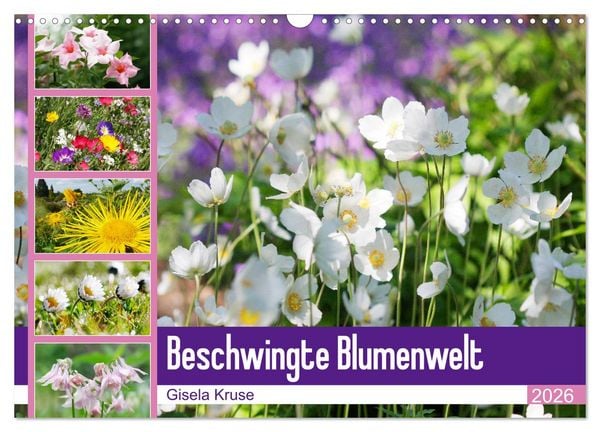 Produktbild: Beschwingte Blumenwelt (Wandkalender 2026 DIN A3 quer), CALVENDO Monatskalender