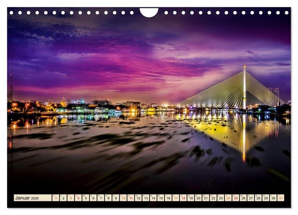 Produktbild: Metropolen - Nacht Skylines (Wandkalender 2026 DIN A4 quer), CALVENDO Monatskalender