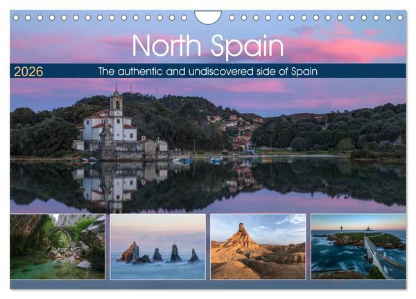 Produktbild: North Spain, the authentic and undiscovered side of Spain (Wall Calendar 2026 DIN A4 landscape), CALVENDO 12 Month Wall Calendar