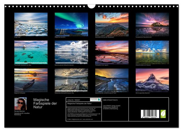Produktbild: Magische Farbspiele der Natur (Wandkalender 2026 DIN A3 quer), CALVENDO Monatskalender