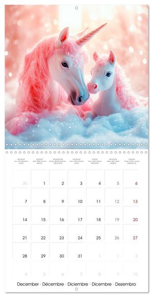 Produktbild: Unicorn Whispers - Tales of Glitter and Grace (Wall Calendar 2026 12 &times; 12 Inch) CALVENDO 12 Month Wall Calendar