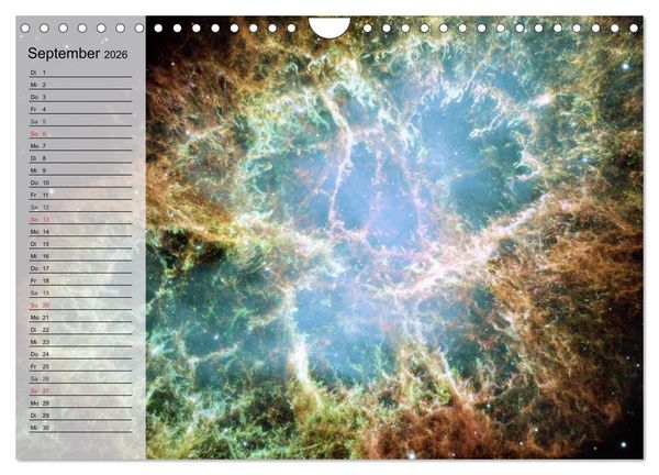 Produktbild: Der Weltraum. Spektakul&auml;re Gasnebel und Galaxien (Wandkalender 2026 DIN A4 quer), CALVENDO Monatskalender