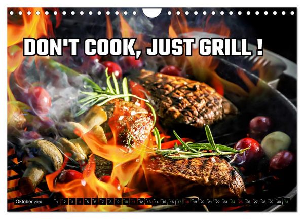 Produktbild: B wie BBQ Impressionen mit Spr&uuml;chen (Wandkalender 2026 DIN A4 quer), CALVENDO Monatskalender