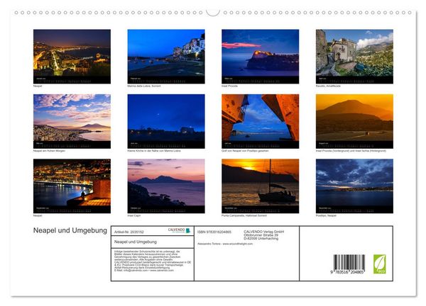 Produktbild: Neapel und Umgebung (hochwertiger Premium Wandkalender 2026 DIN A2 quer), Kunstdruck in Hochglanz