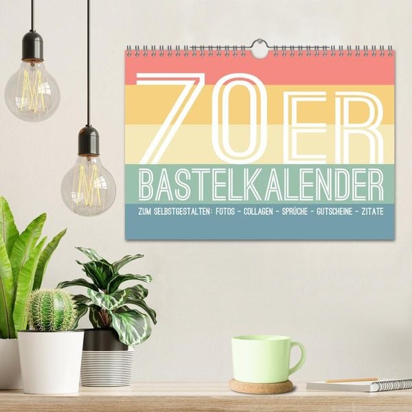 Produktbild: 70er Jahre Bastelkalender - DIY Kreativ-Kalender zum Selbstgestalten (Wandkalender 2026 DIN A4 quer), CALVENDO Monatskalender