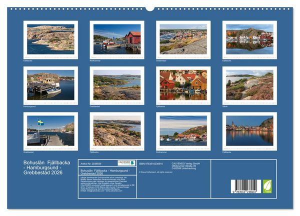 Produktbild: Bohusl&auml;n Fj&auml;llbacka - Hamburgsund - Grebbestad 2026 (hochwertiger Premium Wandkalender 2026 DIN A2 quer), Kunstdruck in Hochglanz