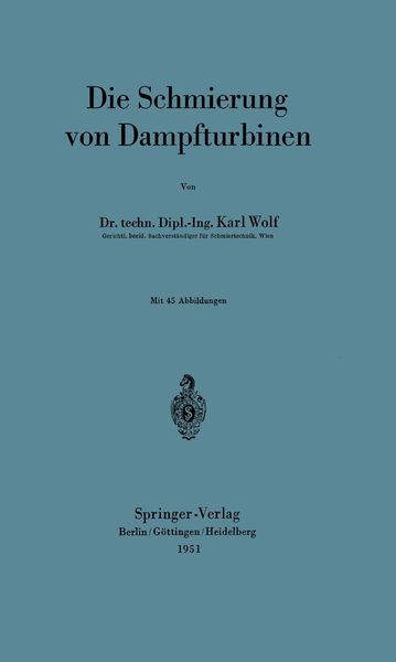Produktbild: Die Schmierung von Dampfturbinen