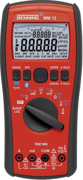 Benning MM 12 Hand-Multimeter kalibriert (ISO) digital Datenlogger CAT IV 600 V, CAT III 1000 V Anzeige (Counts): 40000