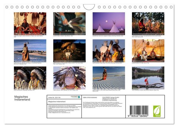 Produktbild: Magisches Indianerland (Wandkalender 2026 DIN A4 quer), CALVENDO Monatskalender
