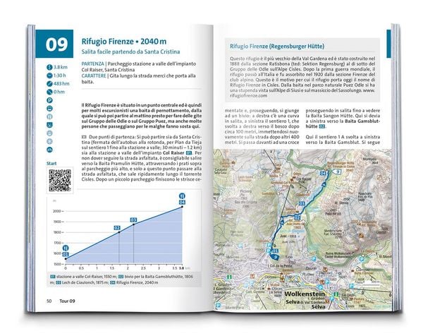 Produktbild: KOMPASS guida escursionistica Val Gardena, Val di Funes, Alpe di Siusi, 55 itinerari