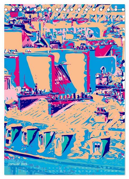 Produktbild: Paris pop-art (Tischkalender 2026 DIN A5 hoch), CALVENDO Monatskalender