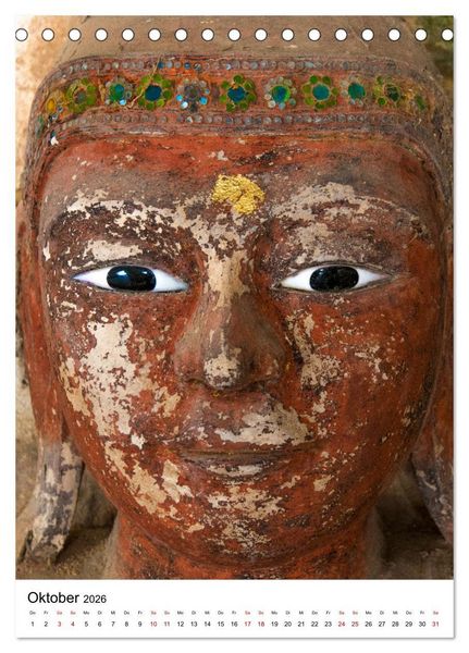 Produktbild: Buddhas im Gl&uuml;ck (Tischkalender 2026 DIN A5 hoch), CALVENDO Monatskalender