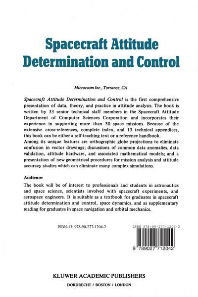 Produktbild: Spacecraft Attitude Determination and Control