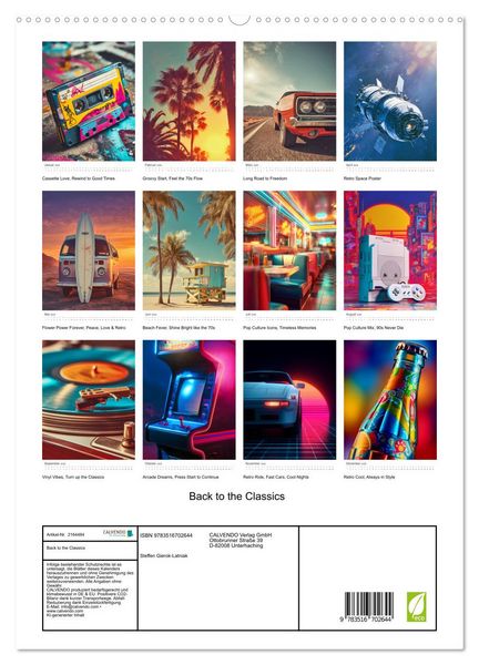 Produktbild: Back to the Classics (hochwertiger Premium Wandkalender 2026 DIN A2 hoch), Kunstdruck in Hochglanz