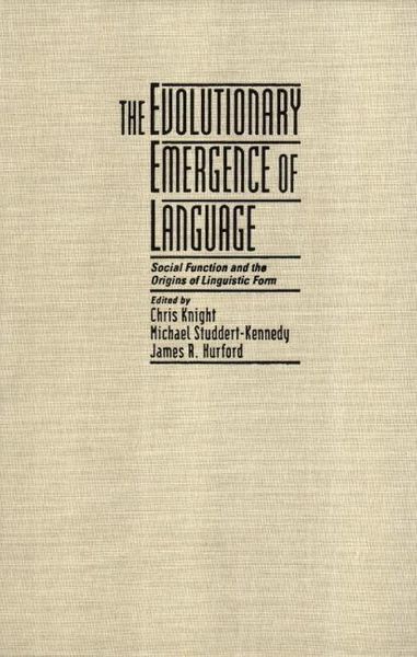 Produktbild: The Evolutionary Emergence of Language