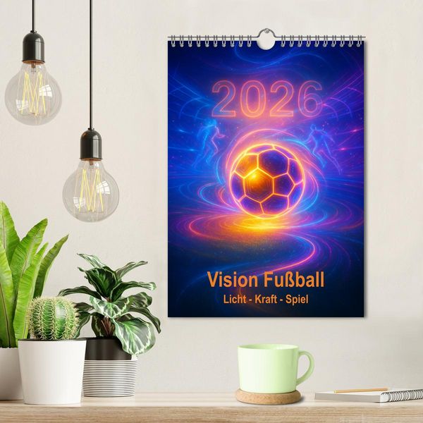 Produktbild: Vision Fu&szlig;ball Licht - Kraft - Spiel (Wandkalender 2026 DIN A4 hoch), CALVENDO Monatskalender