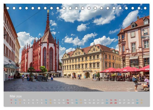 Produktbild: W&uuml;rzburg - Stadt der Kirchen (Tischkalender 2026 DIN A5 quer), CALVENDO Monatskalender