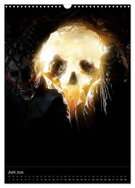 Produktbild: Halloween Optische Illusionen - Kalender 2026 (Wandkalender 2026 DIN A3 hoch), CALVENDO Monatskalender