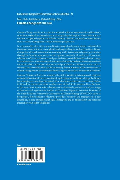 Produktbild: Climate Change and the Law