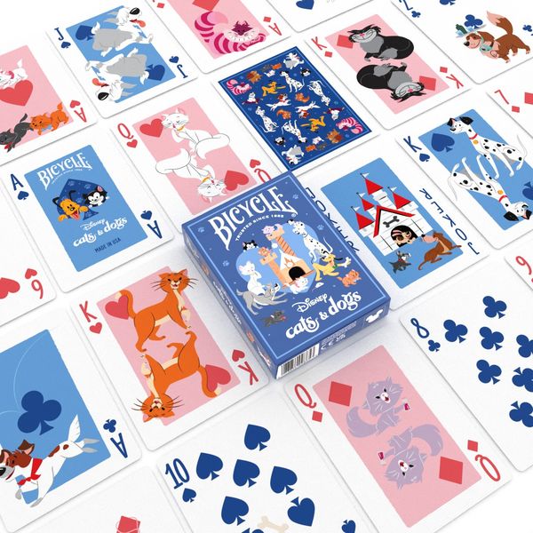 Produktbild: Bicycle Disney Cats and Dogs (Designer Spielkarten, Poker, Skat...)
