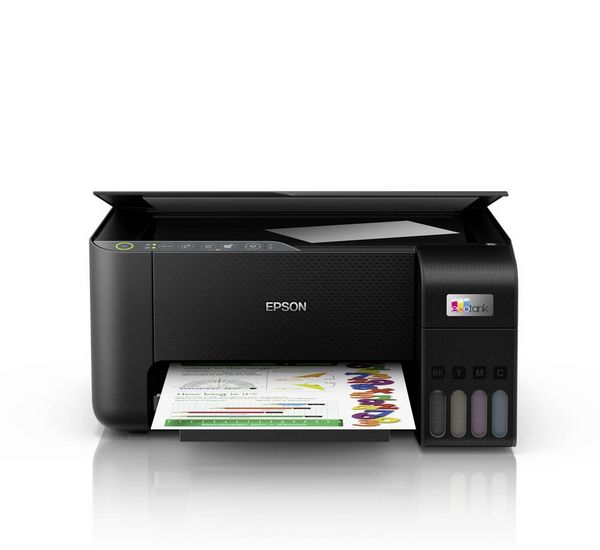 Produktbild: Epson EcoTank ET-2860 Inkjet MFP Multifunktionsdrucker Tintenstrahl Farbe A4 Drucker, Scanner, Kopierer Duplex, Tintentank-System, USB, WLAN
