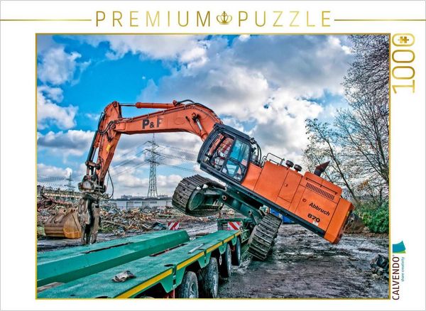 CALVENDO Puzzle Bagger - kraftvolle Arbeitsmaschinen | 1000 Teile Lege-Größe 64x48cm Foto-Puzzle für glückliche Stunden