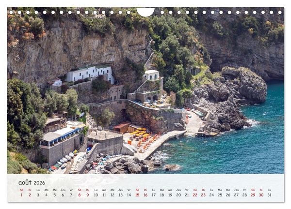 Produktbild: C&ocirc;te amalfitaine - Villes romantiques et paysages magiques (Calendrier mural 2026 DIN A4 vertical), CALVENDO calendrier mensuel