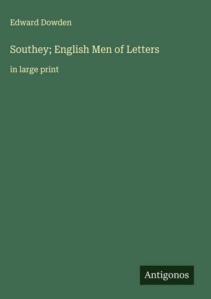 Produktbild: Southey; English Men of Letters