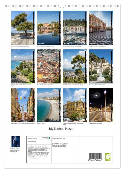 Produktbild: Idyllisches Nizza (Wandkalender 2026 DIN A3 hoch), CALVENDO Monatskalender