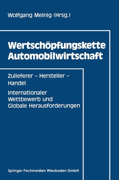 Produktbild: Wertsch&ouml;pfungskette Automobilwirtschaft