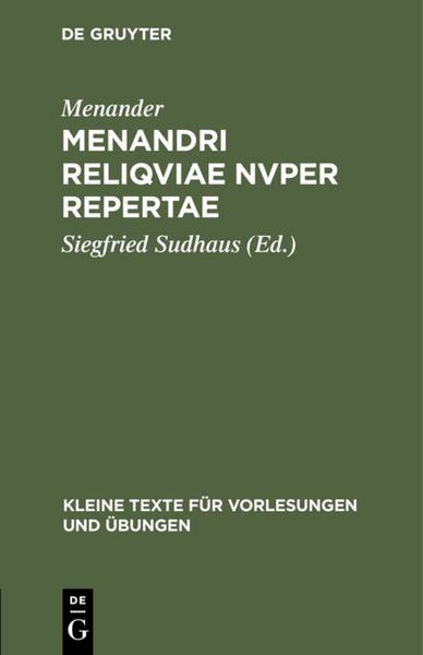Produktbild: Menandri reliqviae nvper repertae