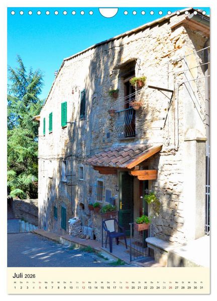 Produktbild: Toskana - Unterwegs in Volterra (Wandkalender 2026 DIN A4 hoch), CALVENDO Monatskalender