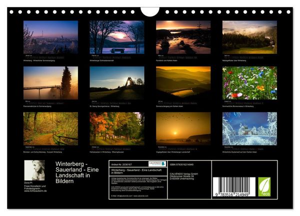 Produktbild: Winterberg - Sauerland - Eine Landschaft in Bildern (Wandkalender 2026 DIN A4 quer), CALVENDO Monatskalender
