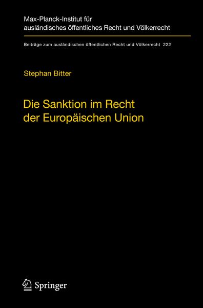 Produktbild: Die Sanktion im Recht der Europ&auml;ischen Union