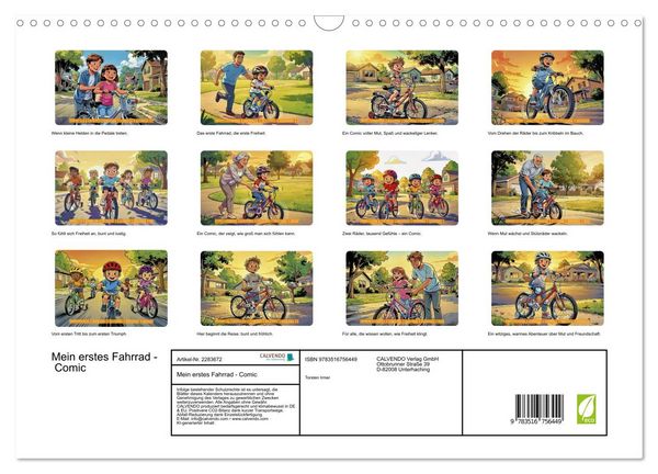 Produktbild: Mein erstes Fahrrad - Comic (Wandkalender 2027 DIN A3 quer), CALVENDO Monatskalender