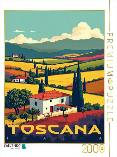Produktbild: CALVENDO Puzzle Toscana, Italia | 2000 Teile Lege-Gr&ouml;&szlig;e 90x67cm Foto-Puzzle f&uuml;r gl&uuml;ckliche Stunden